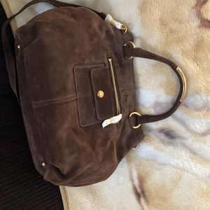 Brown suede Prada, large bag